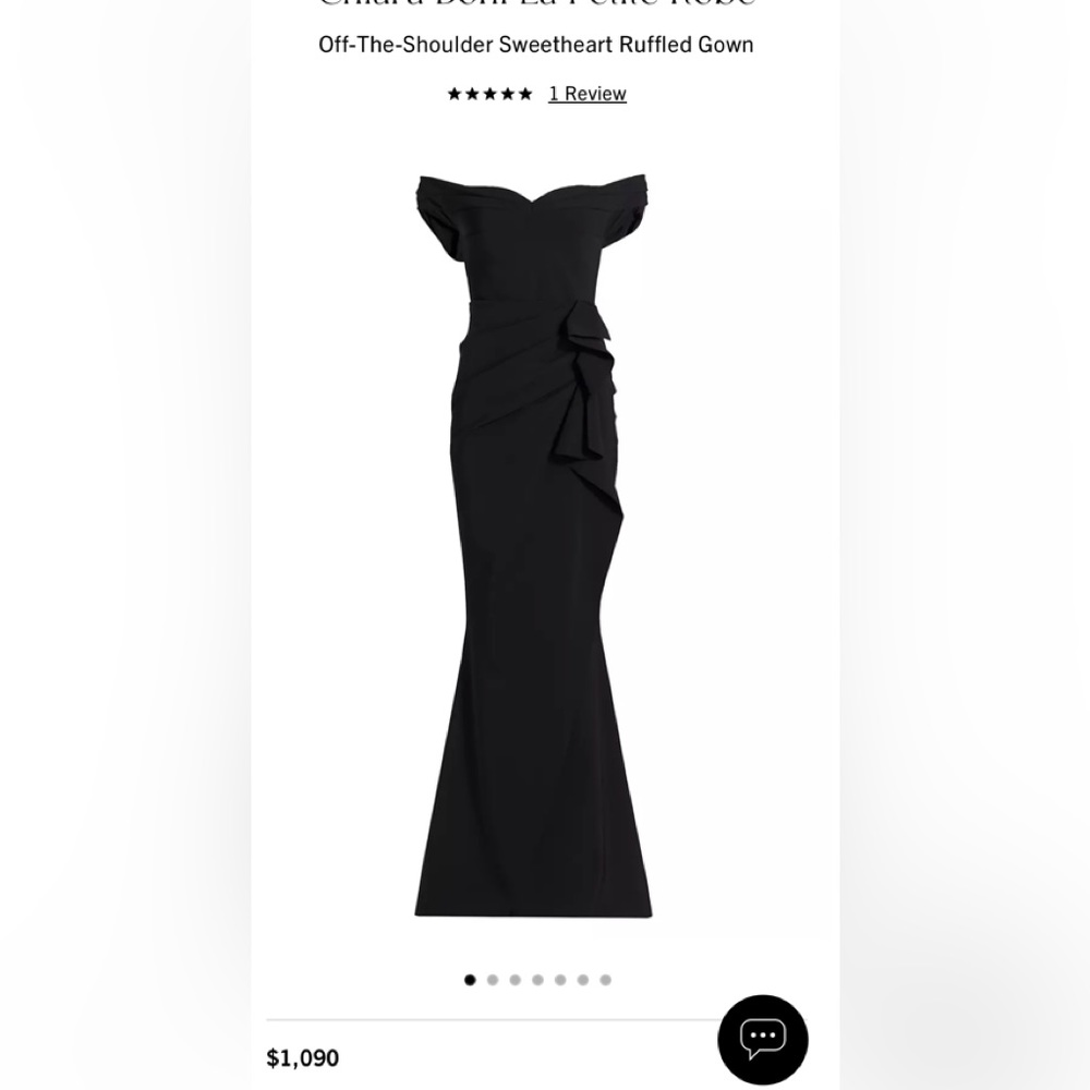 Chiara Boni La Petite Robe
Off-The-Shoulder Sweetheart Ruffled Gown Black Dress